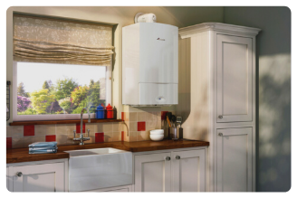 Worcester boiler installation in Kitchen